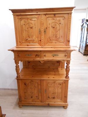 Kabinettschrank Jugendstil Zirbenholz 1 Reuer Antik 