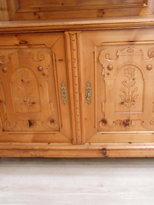 Kabinettschrank Jugendstil Zirbenholz 4 Reuer Antik 