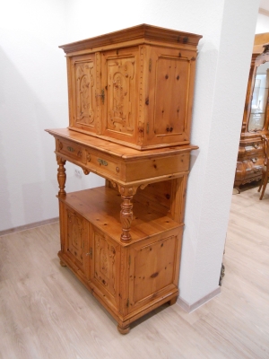 Kabinettschrank Jugendstil Zirbenholz 9 Reuer Antik 